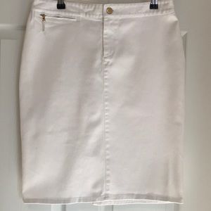 White Denim Skirt by Ralph Lauren